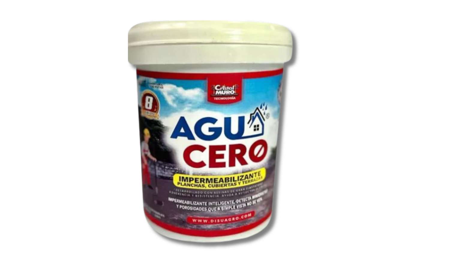 Sellador anti - goteras aguacero color (Cuñete) 10 años. Sella grietas y mini grietas - Disuagro