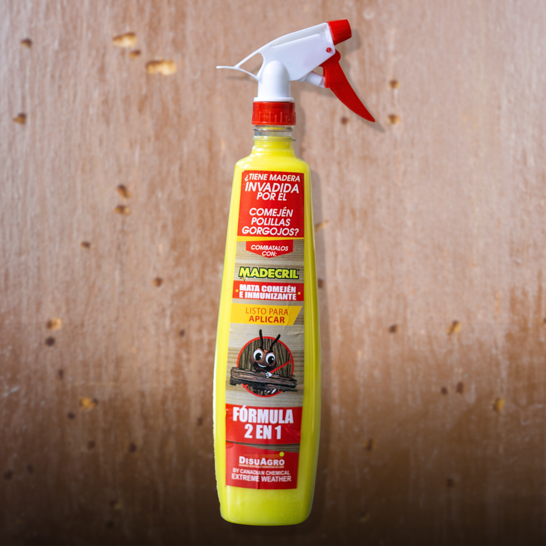 Matacomejen e inmunizante Madecril. Previene y elimina la plaga de los muebles y la madera - Disuagro