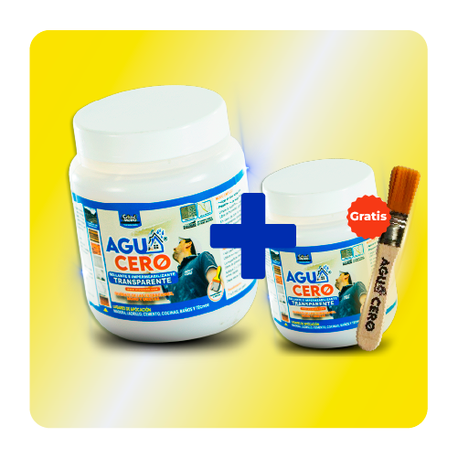 Agua Cero Brocha + 1Litro + 1Litro