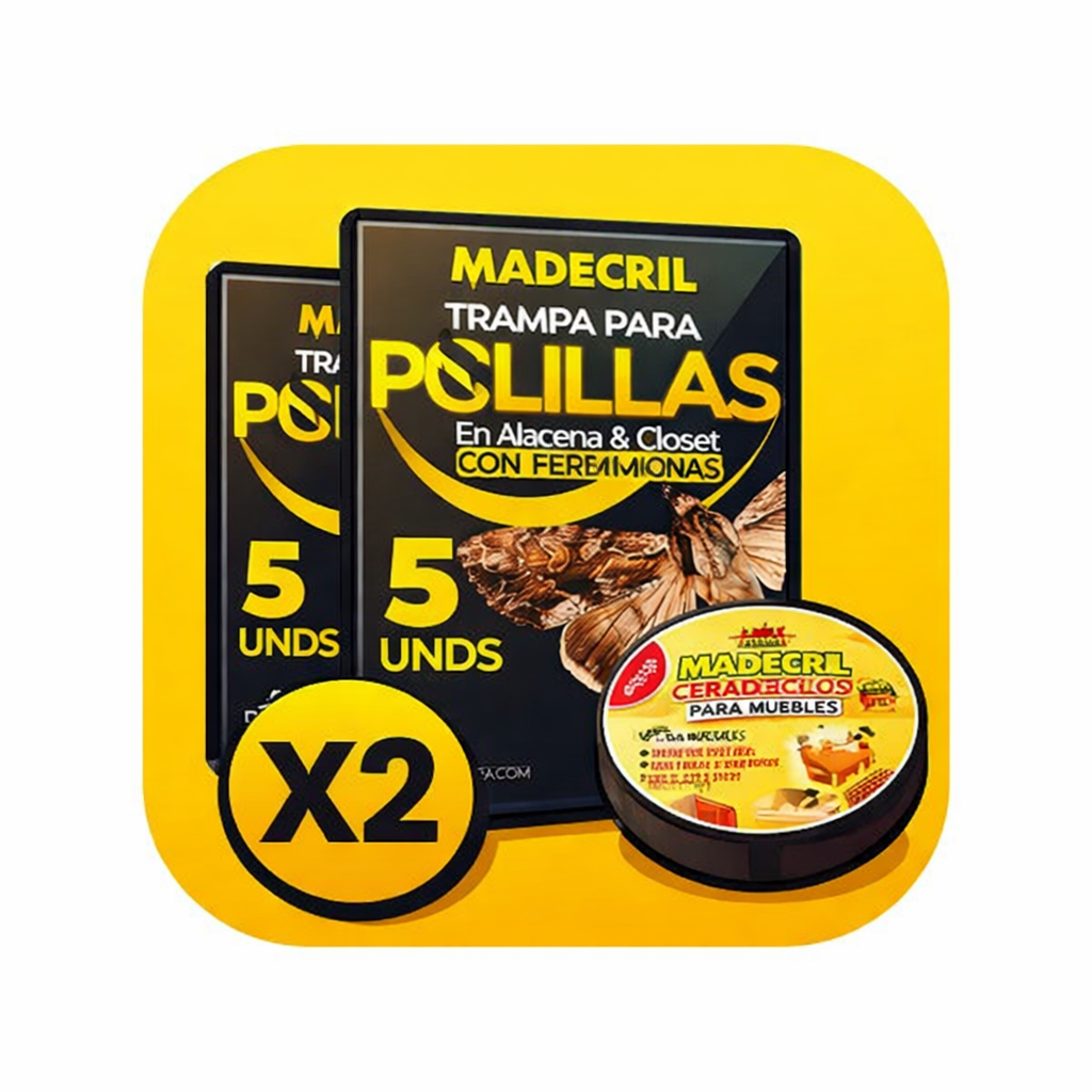 Trampa Polilla 10 unidades + cera